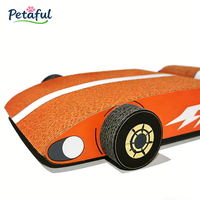 Rascador para Gatos Reversible en Forma de Superdeportivo F1 Naranja Personalizable, Rascador para Gatos de Cartón Corrugado Ensamblado, Sofá Rascador para Gatos Grande