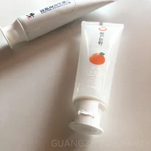 Tubo de plástico transparente para pasta de dientes, tapa superior transparente, embalaje de tubo suave
