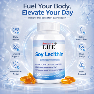 Complément de lécithine de soja de haute qualité favorisant le métabolisme des graisses – Gélules de lécithine de soja pour adultes pour la santé - Product Image 4