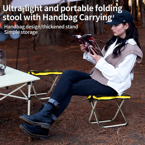 Taburete plegable de viaje ligero TUXIN, perfecto para viajes de pesca, portátil, plegable y ergonómico para actividades al aire libre - Product Image 4