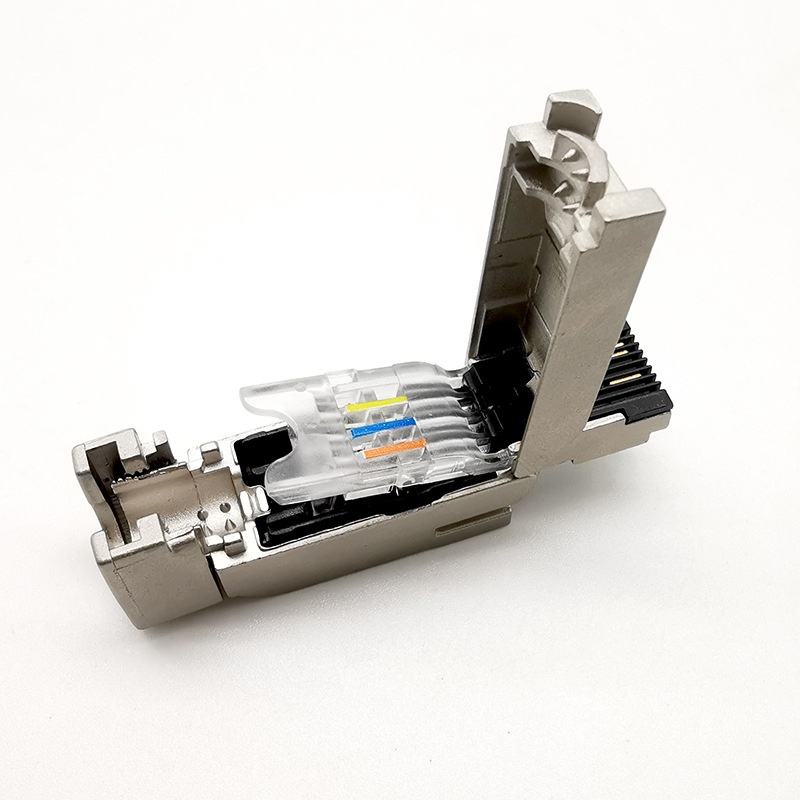 RJ45 CONNECTOR Industrial Ethernet Cable Connector 4-Core No-Press ...