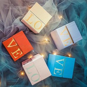 Boîte d'emballage vide personnalisée en or pour mariage, carrée, blanche, à main, pour chocolat, bonbons, parfum, boîte cadeau tendance - Product Image 4