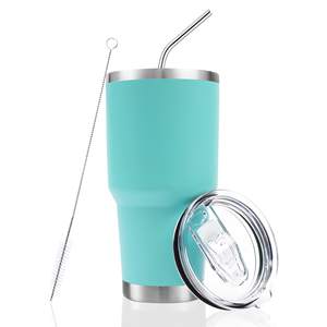 Vaso Térmico de Acero Inoxidable de 30 oz, Taza de Viaje con Tapa Deslizante y Pajita, Cepillo de Limpieza, Botella de Vacío de Doble Pared, Mantiene Bebidas Frías o Calientes de 6 a 12 Horas - Product Image 5