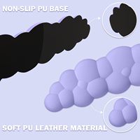 Clavier souris tapis de poignet repose-main mousse à mémoire de forme Silicone cuir tapis de souris ensemble de tapis de poignet