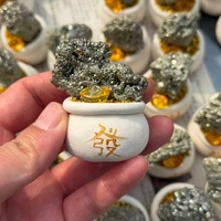 Décoration en grappe de pyrite naturelle brute, spécimen minéral de pyrite de fer brute, pierre de guérison, décoration de table Feng Shui, cadeau de haute qualité