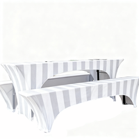Vente en gros Nappe personnalisée en polyester noir rectangle de 4 pieds Nappe ajustée une pièce faite à la main pour la fête à la maison Type de motif solide