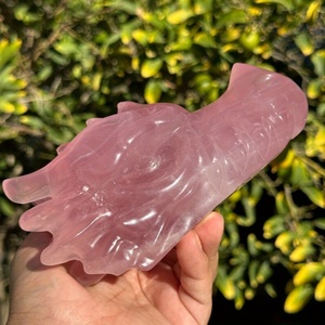 Wholesale Bulk <b>Crystal</b> Dragon Sculpture - Pink & Iridescent Dragon with Intricate Scales, Bohemian for home & Office Decor - Product Image 6
