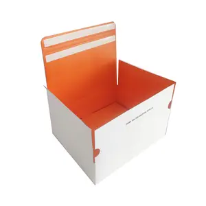 저렴한 의류 포장 골판지 우편 배송 상자 흰색 큰 배송 상자 골판지 상자 턱 상단 메일 상자