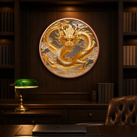 Médaille de collection en métal double face 3D à haute relief, couleur UV, imitation sceau, art métallique