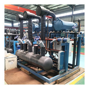 Groupe de <span class=keywords><strong>condensation</strong></span> semi-hermétique industriel à vis pour chambre froide, refroidi par eau et air, pour équipement de réfrigération - Product Image 3