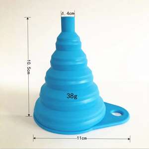 All'ingrosso piccolo portatile in silicone imbuto per bevande pieghevole intelligente bocca imbuti per olio tramoggia in gomma <span class=keywords><strong>da</strong></span> cucina per bottiglie anti fuoriuscita - Product Image 2