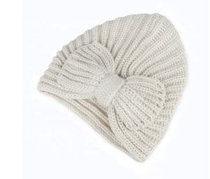 2022 nouveau chapeau d'hiver pour femmes mode grand arc <span class=keywords><strong>Beanie</strong></span> Turban chapeau tricot Bonnet <span class=keywords><strong>Femme</strong></span> - Product Image 3