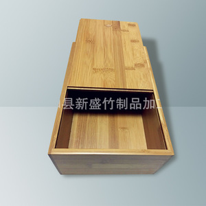 Venta al por mayor directa de fábrica, directamente del origen, cajas de madera sencillas, cajas para té, cajas de bambú extraíbles, rectangulares - Product Image 1