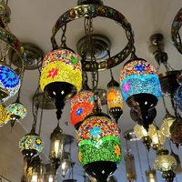 Mosquée islamique Grand Grand Lustre LED en fer doré Suspensions pour hôtel Turc Marocain Midcentury Garantie de 5 ans