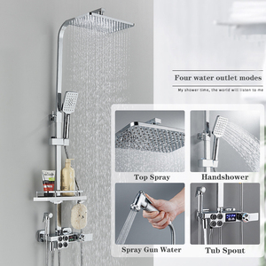 Robinet <span class=keywords><strong>de</strong></span> douche <span class=keywords><strong>de</strong></span> <span class=keywords><strong>salle</strong></span> <span class=keywords><strong>de</strong></span> <span class=keywords><strong>bain</strong></span> <span class=keywords><strong>de</strong></span> qualité supérieure, résistant à la rouille, chromé zinc, en vente <span class=keywords><strong>pour</strong></span> la rénovation <span class=keywords><strong>de</strong></span> la <span class=keywords><strong>salle</strong></span> <span class=keywords><strong>de</strong></span> <span class=keywords><strong>bain</strong></span> - Product Image 2