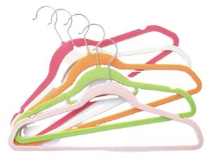 Free Sample Dark Pink Heart Design Non Slip Flexible Single Tier <strong>Velvet</strong> Hanger for Children's Baby Clothes Space Saving - Product Image 5