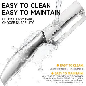 Herramientas Manuales para Frutas y <span class=keywords><strong>Verduras</strong></span>, <span class=keywords><strong>Cuchillo</strong></span> Multiusos de Acero Inoxidable para Pelar Caña de Azúcar y Piña, Apto para Lavavajillas - Product Image 2
