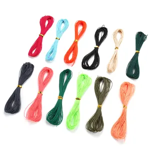 38 Colors 10m/pc 1mm Waxed Cotton String Beading Cord Rope For DIY Handmade Necklace Bracelet Jewelry Makings Supplies