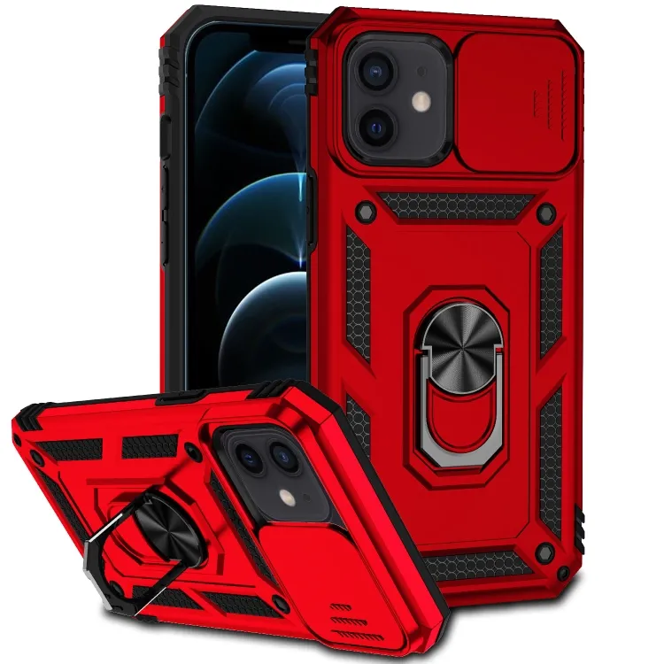 Hybrid heavy duty rugged case with ring kickstand and camera cover lens protection for IPHONE 12 MOTOROLA X40 PRO EDGE 2022 G82