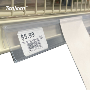 Tùy chỉnh đùn sản phẩm khuôn mẫu PVC/PET/PP thẻ trong suốt dải giá <span class=keywords><strong>tag</strong></span> cho kệ siêu thị - Product Image 2