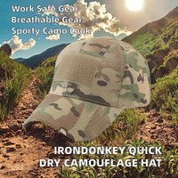 Casquette de baseball tactique camouflage pour la randonnée hivernale, séchage rapide, respirante, protection solaire pour sports de plein air, avec sangle Velcro réglable