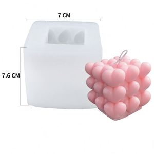 Molde de Silicona 3D en Forma de Corazón para Velas Aromáticas Hechas a Mano, Molde para Hacer Velas en Forma de Corazón, Molde para Chocolate, Jabón y Resina - Product Image 4