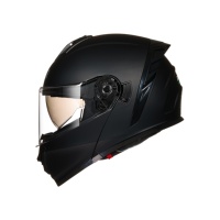 Nuovo Casco Moto Modulare Predator Fashion in ABS, Mezzo Casco Unisex con Doppia Visiera a Sgancio Rapido, Certificato ECE per Motocross