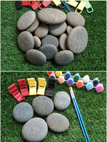 Pierres rondes polies pour enfants, artisanat, dessin, peinture, bricolage, galets pour Noël