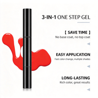 Stylo Gel 3-en-1 Original d'Usine, Vernis à Ongles à Application Facile, Logo Personnalisé, Vente en Gros Transfrontalière, Changement de Couleur Rapide