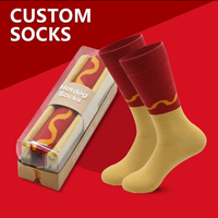 Vente en gros de chaussettes amusantes populaires personnalisées chaussettes longues en coton pour hommes et femmes