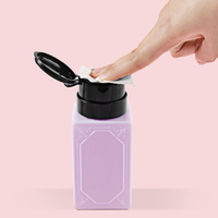 230ml bouteille d'ongle vide presse pompe distributeur plastique Portable liquide dissolvant nettoyant acétone bouteille maquillage manucure outils