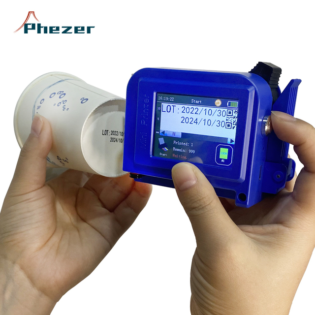 Tij 2.5 Oily Ink High Speed Multifunction Uv Carton Paper Card Hand Held Mini Ink Jet Printer with hp Cartridge