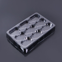 Emballage personnalisé en blister PET pour dattes au chocolat, plateau blister pour chocolat, insert de plateau blister à 9 cavités
