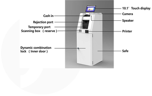 Cajero Automático de Depósito de Efectivo CDM-9000A Compatible con USD, <span class=keywords><strong>EUR</strong></span>, GBP, Cajero Automático de Reciclaje de Efectivo para Negocios Internacionales - Product Image 4