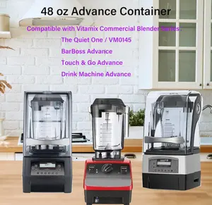 Pengganti untuk Vitamx blender komersial 48 oz Canteen pengganti untuk Vitamx hening One VM0145,Touch & Go and Drink Machine