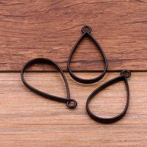 Ciondolo a Goccia in 5 Colori, Cornice Vuota per Collana e Bracciale, Accessorio Fai-da-Te 38*20mm - Product Image 5