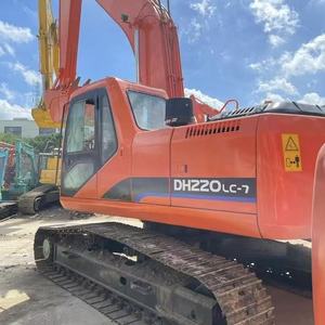 Excavadora hidráulica de cadenas Doosan DX220 usada original de Corea, excavadora mediana de 22 toneladas para movimiento de tierras y construcción de canteras - Product Image 5