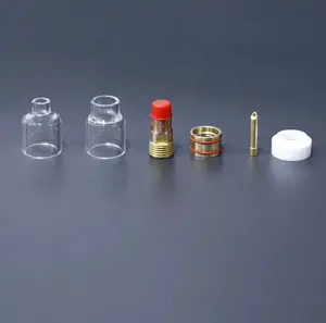 TIG Welding Torch Accessories Stubby Gas Lens 4#~12# Glass Cup Kit For WP-17/18/26 Torch