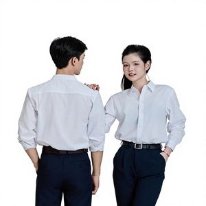 เสื้อนักเรียนสีขาวแขนสั้นสำหรับเด็ก ผ้าโพลีเอสเตอร์/คอตตอน |   บริการตรวจจับเข็มในชุดนักเรียนแบบทนทาน OEM/RTS FMF - Product Image 1