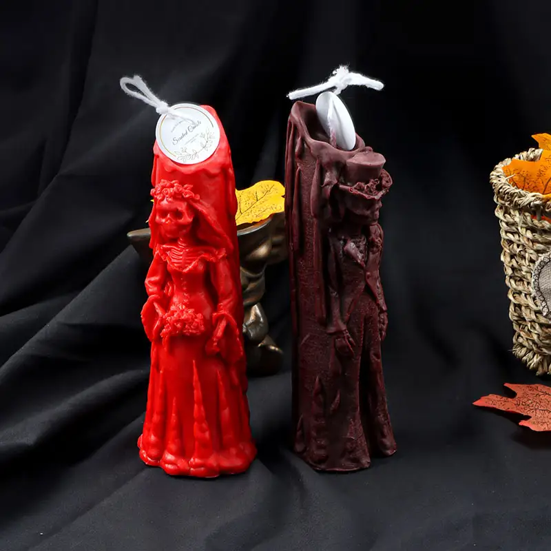 Halloween scented candles DIY 3D ghost bride and groom ornament scented candles