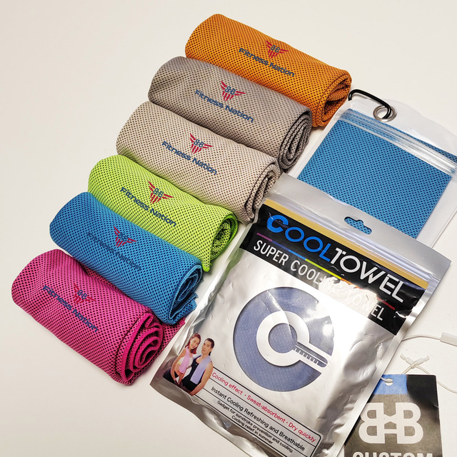 Microfiber Cooling Sports Towel Quick-Drying Outdoor Activity Cooling Towel Logo Aluminum Foil Bag Manufactured Cooling Sports
