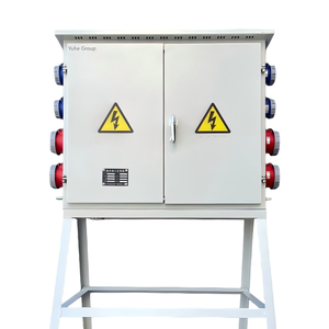 Heavy-Duty White Metal Switchgear Box for Temporary Site Power, IP65 Weatherproof with Safety Lock Distribution box - Product Image 1