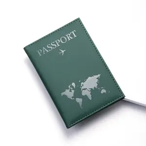 แผนที่เครื่องบินยอดนิยมหนังผู้ถือหนังสือเดินทาง 2024 Minimalist PU Passport กรณีหนังสือเดินทางครอบคลุมขายส่ง
