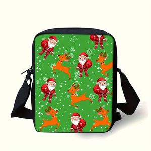 Sac de messager de la série de Noël sac de changement à double usage sac à bandoulière dessin animé motif bonhomme de neige de Noël - Product Image 1