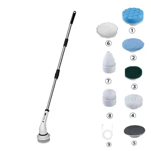 Wireless Cordless Cleaning Brush electric spin power brush floor scrubber for washing bathroom