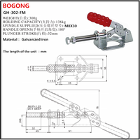 BOGONG GH-302-FM Serre-joint à bascule à action poussoir-tirant, Serre-joint à dégagement rapide, Serre-joint à bascule poussoir-tirant WDC HS LD