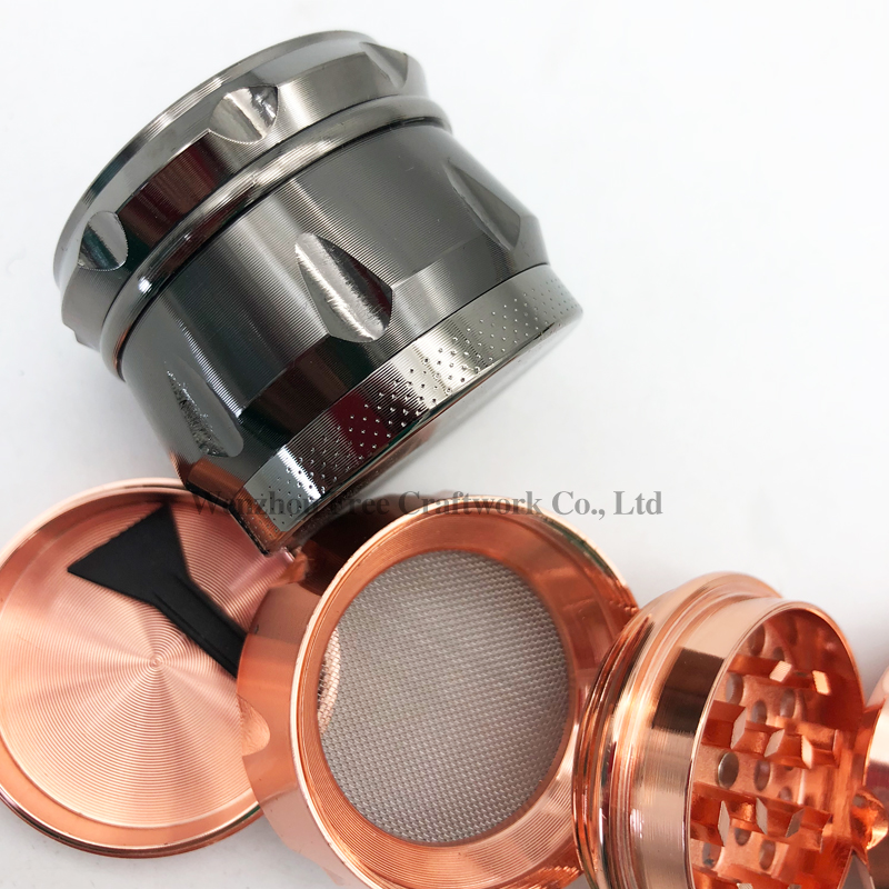 Новый тип оптовая продажа изготовленным на заказ логосом 4 слоя алюминиевого сплава металла табак травы аксессуары жернов для курения