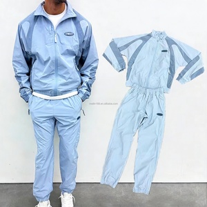 Ensemble jogging personnalisé 2024 : pantalon en nylon et veste coupe-vent en polyester, imperméable et résistant au vent, survêtement de sport - Product Image 1