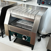 Grille-pain à chaîne commercial en acier inoxydable pour restaurants, idéal pour les toasts et les pains à hamburger – Plusieurs options disponibles