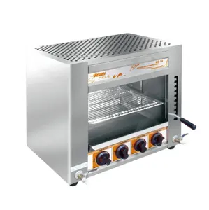Commerciële Keuken Apparatuur/Gas Luxe 4 brander infrarood salamander GS-14